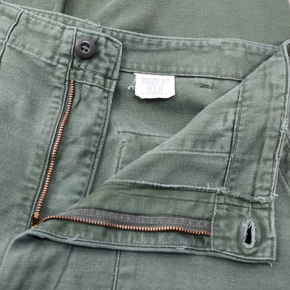 Vintage Military Cotton Trousers Tag Size 36 - Picture 10 of 12